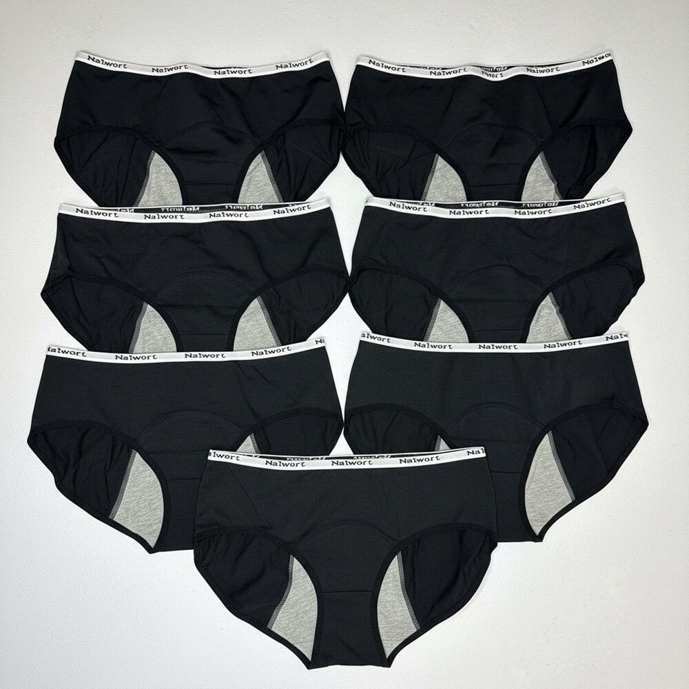 Nalwort Girls/teens Underwear Menstrual Period Panties Leak-Proof Cotton XL 6pk